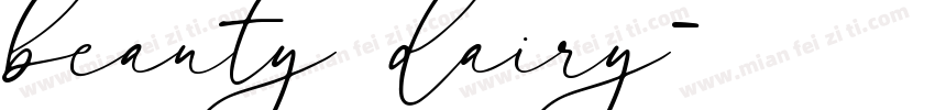 beauty dairy字体转换